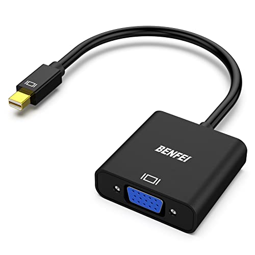 BENFEI Mini DisplayPort to VGA Adapter, Mini DP Display Port to VGA (Thunderbolt Compatible) Male to Female Adapter for ThinkPad SurfacePro PC