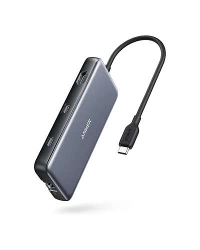 Anker 555 USB-C Hub (8-in-1), with 100W Power Delivery, 4K 60Hz HDMI Port, 10Gbps USB C and 2 A Data Ports, Ethernet microSD SD Card Reader, for MacBook Pro More