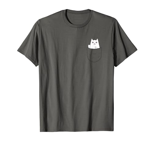 Cat Middle Finger Pocket Funny Cat T-Shirt