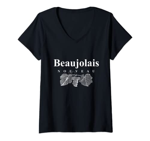 Womens Wine Lover Beaujolais Nouveau V-Neck T-Shirt