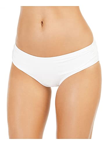 Michael Kors Shirred Bikini Bottoms White MD