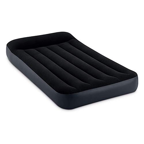 Intex Dura Beam Pillow Rest Classic Inflatable Blow Up Mattress Air Bed with Internal Built in Pump, Twin