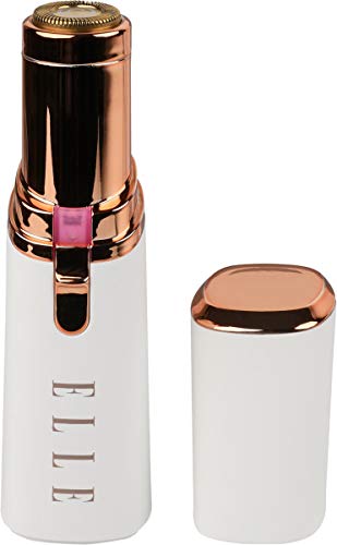 Elle Painless Hair Remover - Built-in LED Light, Removes Lip, Chin, and Cheek Hair, Suitable for All Skin Types (White)