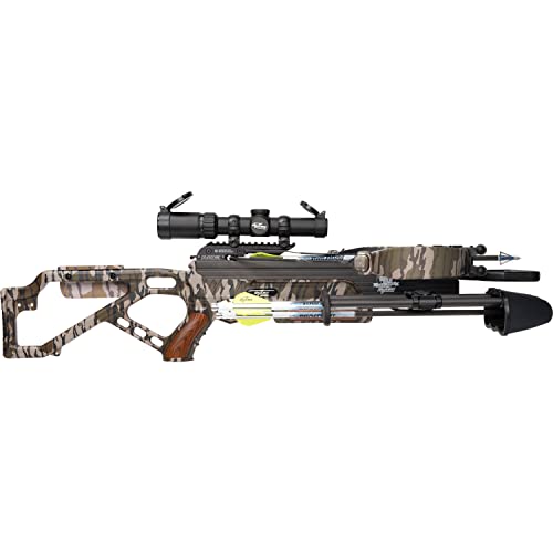 Excalibur Wolverine 40th Anniversary Accurate Lightweight Compact CeaseFire Safety Hunting Archery Crossbow - Scope, 30 mm Scope Rings, 4 Proflight 16.5' Arrows, Rebolt Quiver Included