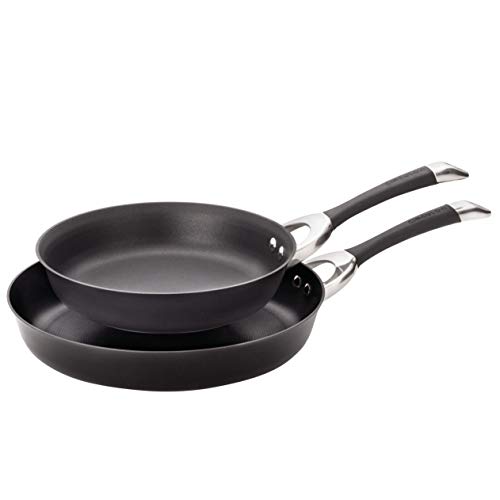 Circulon Symmetry Hard Anodized Nonstick Frying Pan Set / Skillet Set - 10 Inch and 12 Inch, Black