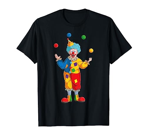 Funny Clown Juggling Circus Entertainer Costume Kids boy Men T-Shirt