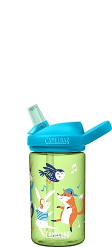 CamelBak eddy+ 14oz Kids Water Bottle with Tritan Renew – Straw Top, Leak-Proof When Closed, Party Animals