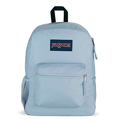 JanSport Cross Town Backpack - Class, Travel, or Work Bag with Water Bottle Pocket, Blue Dusk