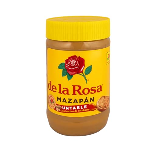 de la Rosa New!! Mazapán Dulce Cacahuate 400g(Con Trocitos Cacahuate)(1 JAR)