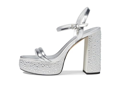 Michael Kors Laci Platform Sandal Silver 8 M