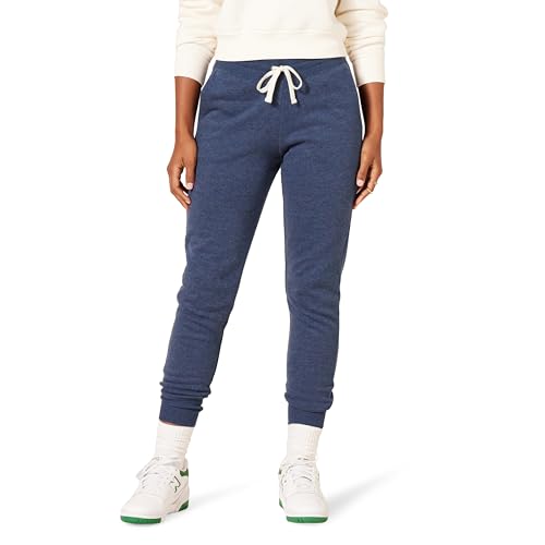 Amazon Essentials Women's Fleece Jogger Sweatpant (Available in Plus Size), Navy Heather, Medium