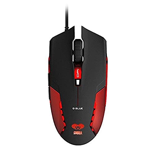 E-Blue Cobra II 1600 DPI Ergonomic Gaming LED Mouse with Bigger Scroll Wheel (EMS151RE)