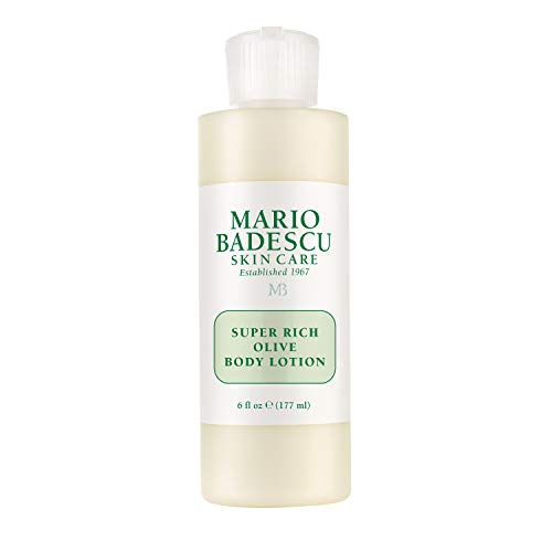 Mario Badescu Super Rich Olive Body Lotion for Dry Skin, Non-Greasy and Creamy Skin Care Moisturizer Infused with Olive Oil, Ideal for All Skin Types, 6 Fl Oz