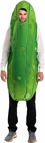 Spooktacular Creations Pickle Costume Adult, Fruit Costume Adult Jumpsuit, Halloween Costume-M