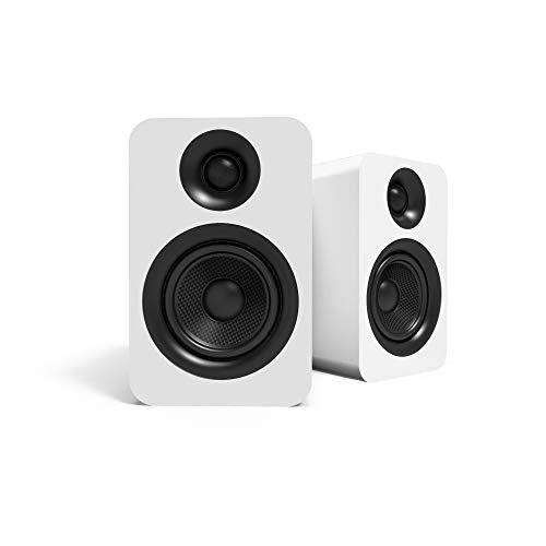 Kanto YU Passive 4' Passive Bookshelf Speakers with 1' Silk Dome Tweeter | External Amplifier Required | Pair | Matte White