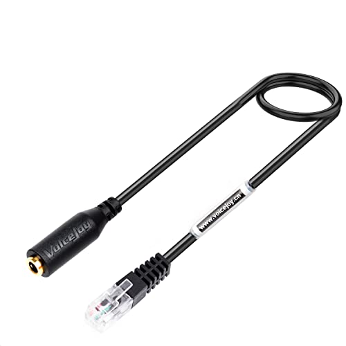 VoiceJoy Standard 3.5mm Jack Smartphone Headset Adapter Cable Converter to RJ9 Plug for Cisco Unified Office Telephone 7970 7940 7941 7942 7971 etc