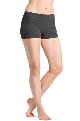 Fishers Finery Women's Ecofabric 2' Yoga Dance Running Short (H Gray, XL)