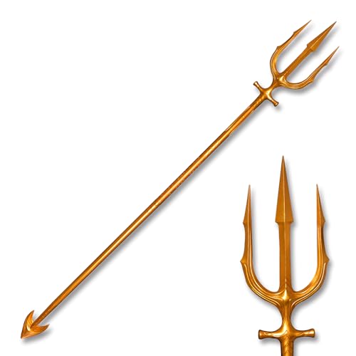 ZKBWFLA Metal Trident Sword, Cosplay Props Available for Collection-Gold