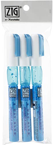 Kuretake Zig 2 Way Glue, 1mm Squeeze & Roll 3 pens Set, AP-Certified, Adhesive for Kids, Artists, Crafters, Family, Scrapbooking, Craft, Card Making, Foil Calligraphy, Made in Japan…