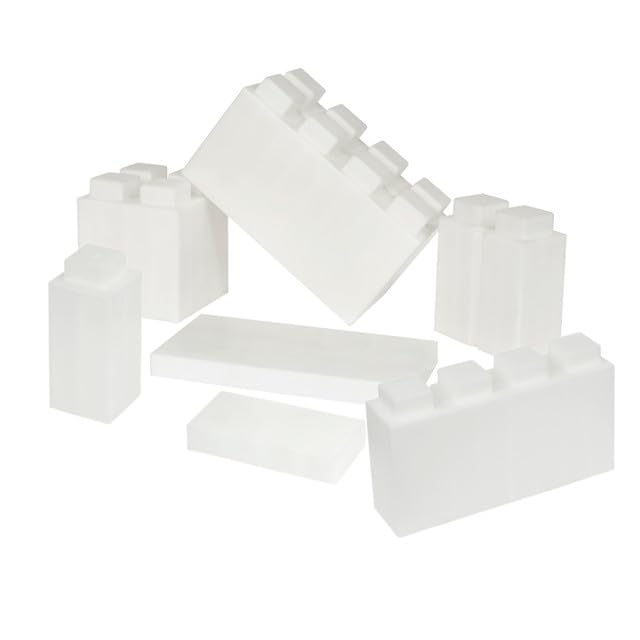 EverBlock Single Color Combo Pack | 50 Block Starter Pack | Giant Building Blocks | Easy to Connect & Reuse | Indoor & Outdoor Use | Build Displays & Structures | Translucent
