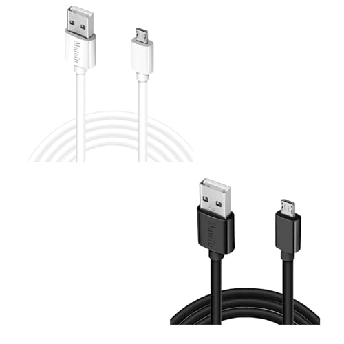 Android Charging Cable, 15Ft Charger Cable for PS4 Xbox One Controller, Durable Micro USB Cord Black. Micro USB Charger Cable, 15 Ft Durable Extra Long USB 2.0 Charge Cord, High Charging Speed White