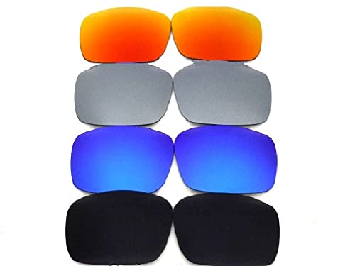 Galaxy Replacement Lenses for Oakley Fuel Cell Black&Blue&Titanium&Red Color Polarized 4 Pairs