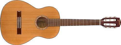 Fender Acoustic Classical Guitar, with 2-Year Warranty, Small Beginner Guitar (3/4 Size) with Nylon Strings (Easier on Fingers), Includes Guitar Bag