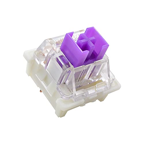 OUTEMU Dust-Proof Purple Switches 3 Pin Key switches Replacement Pack 20 - Gateron& Cherry MX Equivalent DIY Replaceable Switches for Mechanical Gaming Keyboard