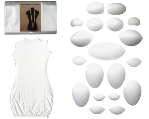 Pro Modular Dress Form Padding Regular Size Kit (20 Pieces) – Adjustable Body Form Padding Set for Sewing and Mannequin – Adult Female Dress Padding – Dress Making and Tailoring Accessories