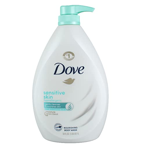 Dove Body Wash, Sensitive Skin Pump,34 Fl Oz (Pack of 2)