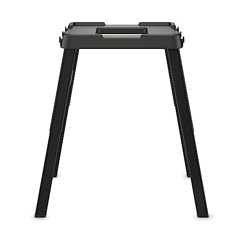 Ninja XSKUNSTAND Outdoor Stand, Woodfire Products, Adjustable Height, Utensil-Holder, Side Table-Compatible, Weather-Resistant, Black, 26' x 34' x 34