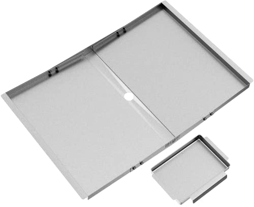 Grease Tray with Catch Pan - Universal Drip Pan for 4/5 Burner Gas Grill Models from Dyna Glo, Nexgrill, Expert Grill, Kenmore, BHG and More - Galvanized Steel Grill Replacement Parts(24'-30')
