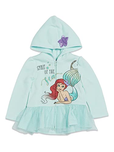 Disney Princess Ariel Little Girls Fleece Zip Up Hoodie 7-8