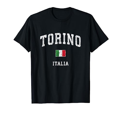 Turin Italy Torino Italia Vintage Athletic Sports Design T-Shirt