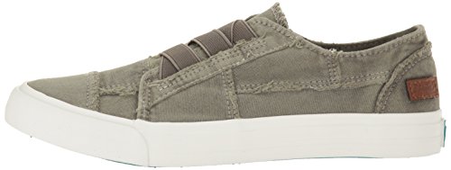Blowfish Women's Marley Fashion Sneaker, Steel Grey Color Washed Canvas, 9 M US