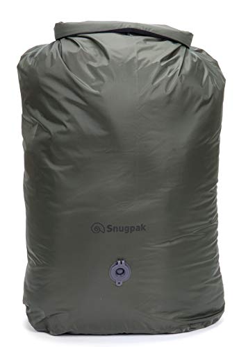 Snugpak Dri-Sak with Air Valve, Waterproof Storage Bag with Roll and Clip Seal, 40 Liter, Olive