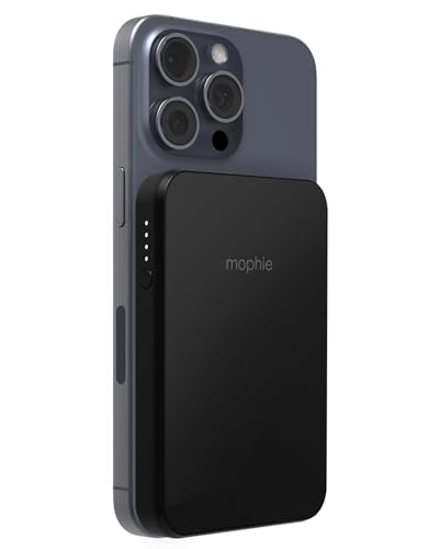 mophie Snap+ Juice Pack Mini - Magnetic 5000mAh Portable Charger, MagSafe Compatible, USB-C, Multi-Orientation Charging, USB-C to USB-C Cable Included