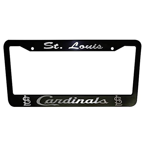 License Plate Holder Bhartia St Louis Cardinals Black Aluminum License Plate Frame Stainless Metal Tag Holder 12 X 6 Color 12X6 INCH