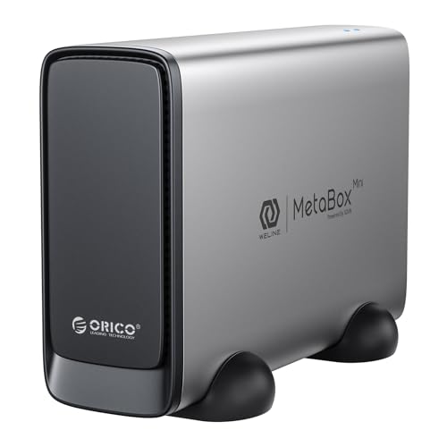 ORICO MetaBox Mini NAS Storage, Personal Media Center - 3.5inch HDD Networkable Enclosure with APP-Connected, Samba and DLNA Protocols, Private Cloud (Diskless) - CD3520