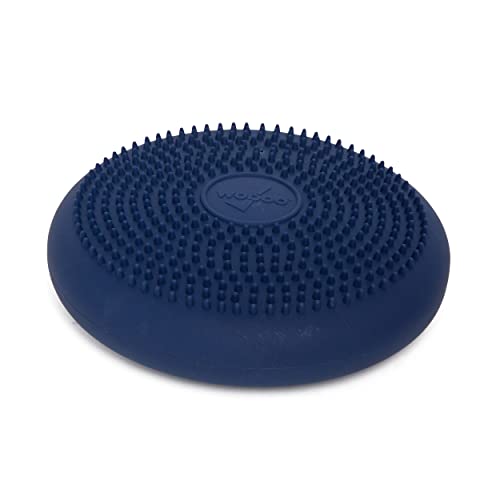 BouncyBand Wiggle Seat, Blue, 1-Pack – Small 10.75” D x 2.5” H Wobble Cushion for Kids Aged 3-7 – Sensory Tool Promotes Active Learning & Improves Productivity – Includes Pump for Easy-Inflation