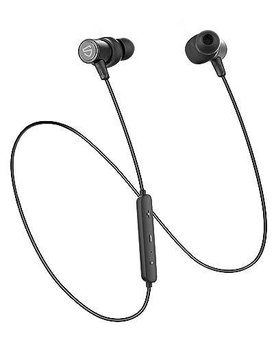 SoundPEATS Q30 HD+ Bluetooth Headphones in-Ear Stereo Wireless 5.2 Magnetic Earphones IPX5 Sweatproof Earbuds with Mic for Sports, Immersive Bass, 10mm Drivers, aptX-HD, 12 Hours Playtime, Type C
