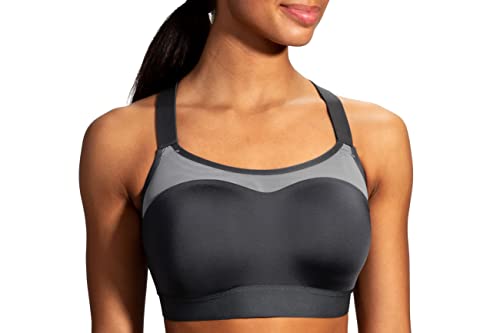 Brooks Dare Racerback Women’s Run Bra for High Impact Running, Workouts and Sports with Maximum Support - Asphalt - 34C