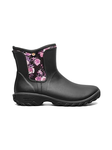 Bogs Women's Sauvie Garden Boot Ankle, Black Multi, 7