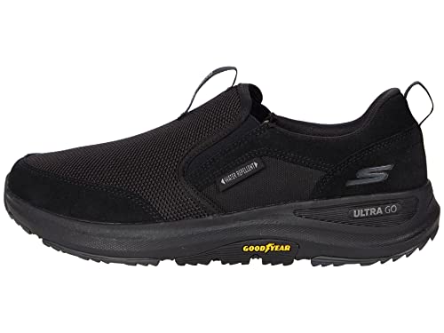 Skechers Men's Go Walk Outdoor-Athletic Slip-On Trail Hiking Shoes with Air Cooled Memory Foam, Black, 10.5