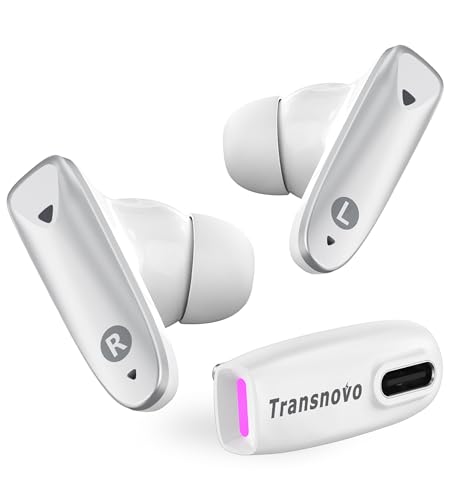 TRANSNOVO VR Wireless Gaming Earbuds 30ms Low Latency, 2.4GHz Wireless & Bluetooth Dual Connection, USB-C Dongle Included Compatible with Meta Quest 3,Quest 2, Quest Pro,PS5,PS4,Steam Deck, PC,Switch