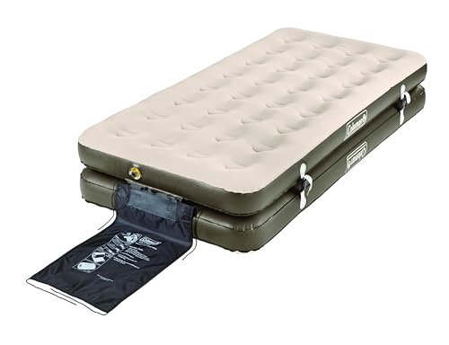 Coleman EasyStay 4-N-1 Single-High Twin/King Air Mattress | Indoor and Outdoor Airbed 8' | Blow Up Air Bed for Camping