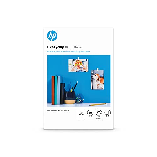 HP Everyday Photo Paper, Glossy, 4x6 in, 50 sheets (CR758A)
