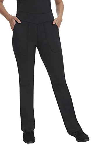 healing hands Womens Scrubs Pants 5 Pocket Purple Label 9133 Cargo Tori Women Yoga Pant Lightweight Soft Fabric Black L