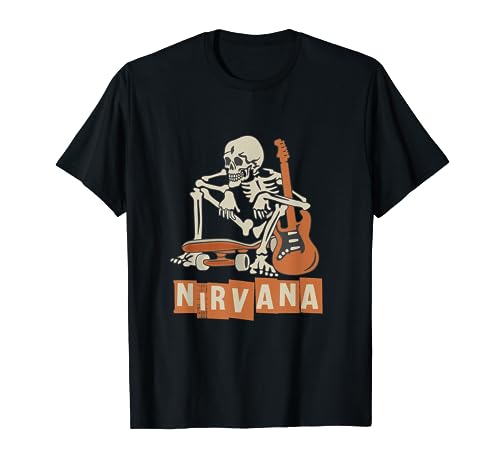 nirvana skateboard Skeleton t-shirt T-Shirt