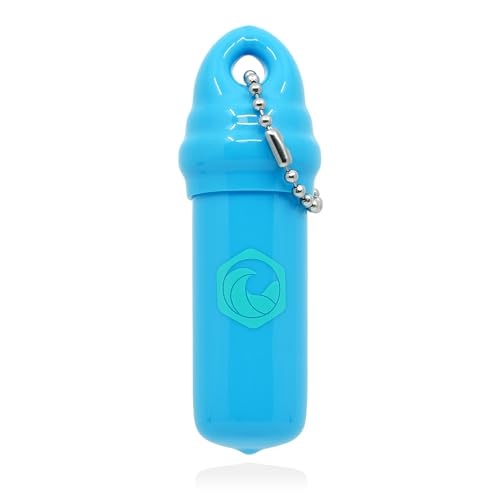Seahive Floating Keychain (1 pack) - Boat Key Float with Waterproof Safety Container - Pontoon, Fishing, Kayak, Dry Bag Accessories key chain holder (Blue)